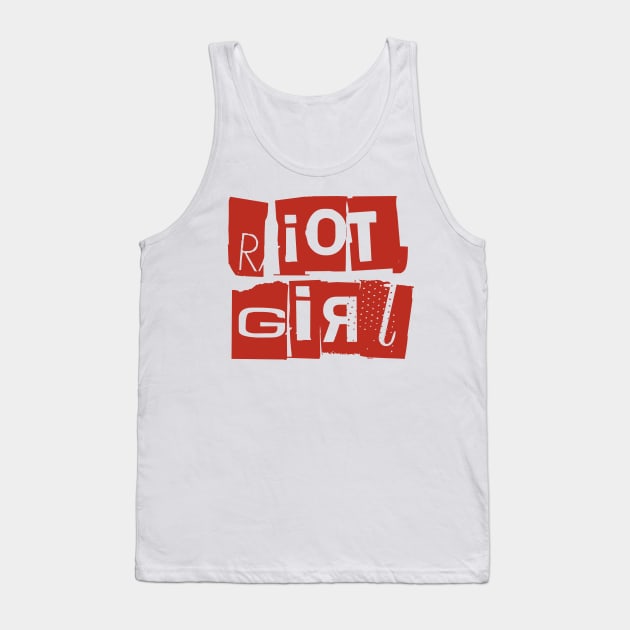 Riot girl typography Tank Top by Meakm